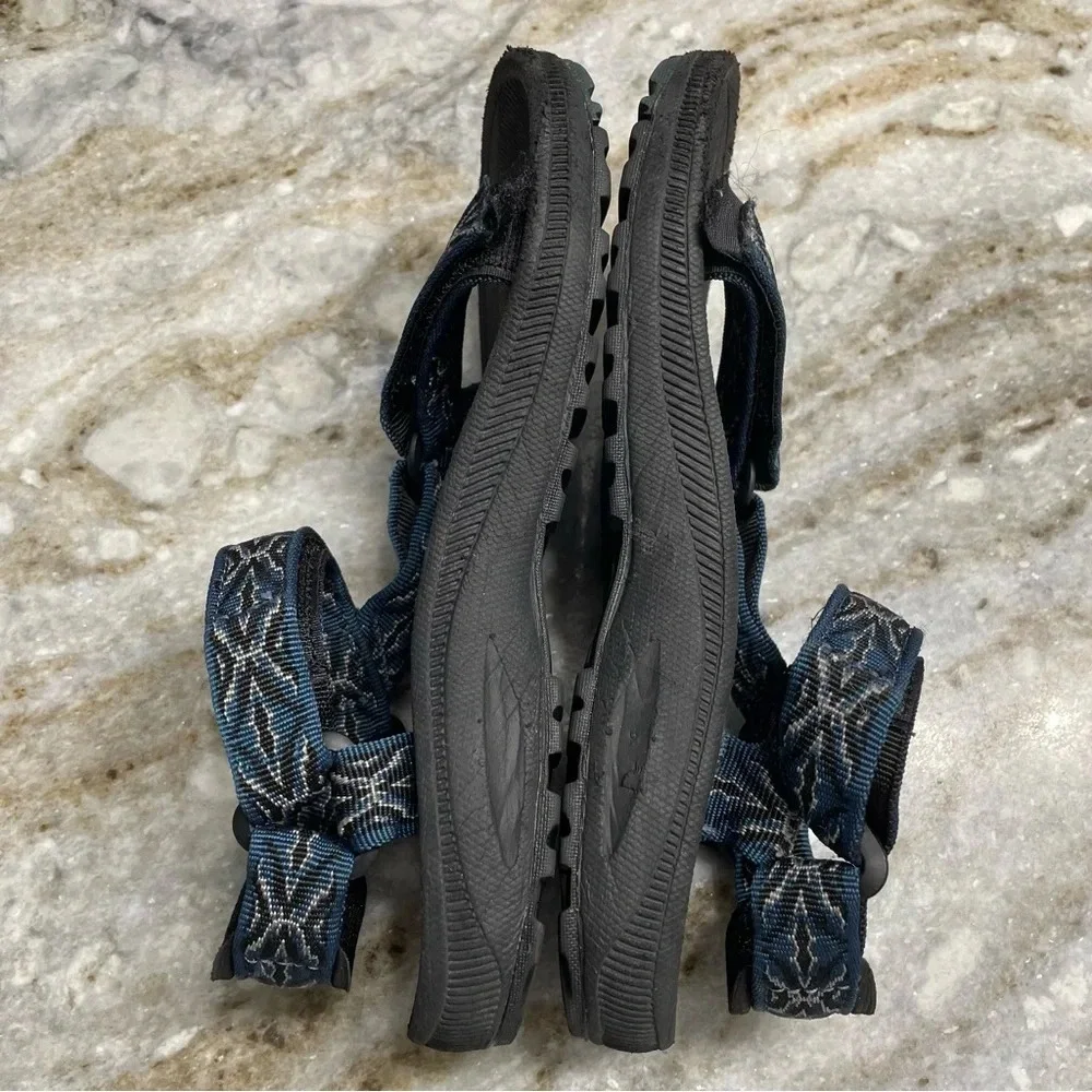 TEVA HURRICANE HIKING SPORT ADJUSTABLE STRAP BLUE/BLACK SANDAL size 4